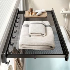 Compact Design Space-Saving Invisible Folding Balcony Net Cloth Drying Rack (size: long)